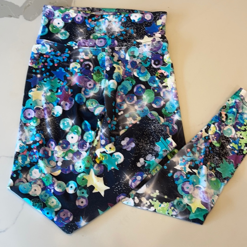 Kids pants/leggings Justice size 8 sequin pattern